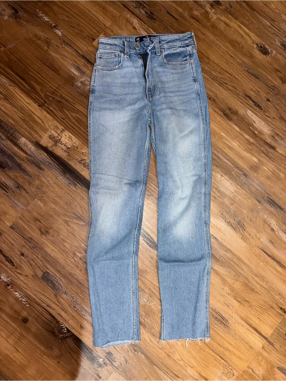 Hollister Faded Light Blue Straight Leg Jeans